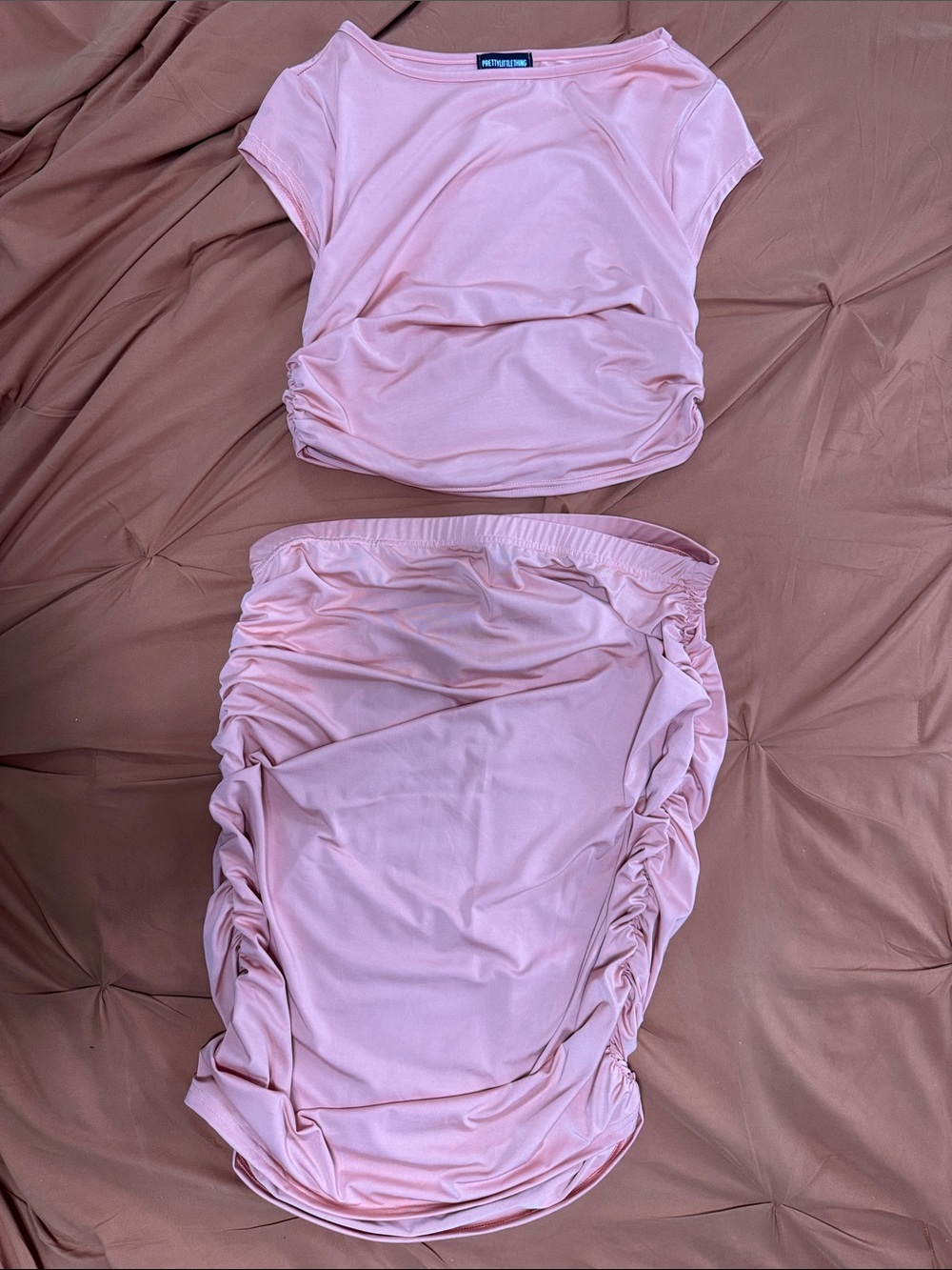PrettyLittleThing Coral Color Coordinated Set